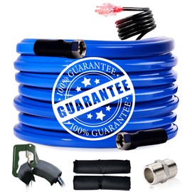15FT Heated Water Hose for RV -45 Antifreeze, Electrically Heated Garden Hose, RV Accessory