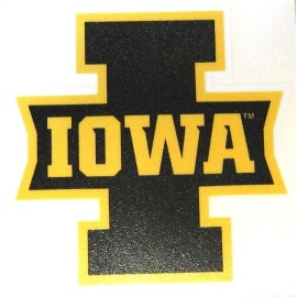Unbranded Iowa Hawkeyes "I" Decal (2-1/2" x 2-1/2")  NEW - All Weather Decal