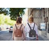 Catwalk Collection Handbags - Small Leather Fashion Backpack For Women