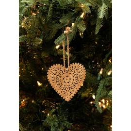 Gallerie II Heart Gold Metal Ornament Yellow