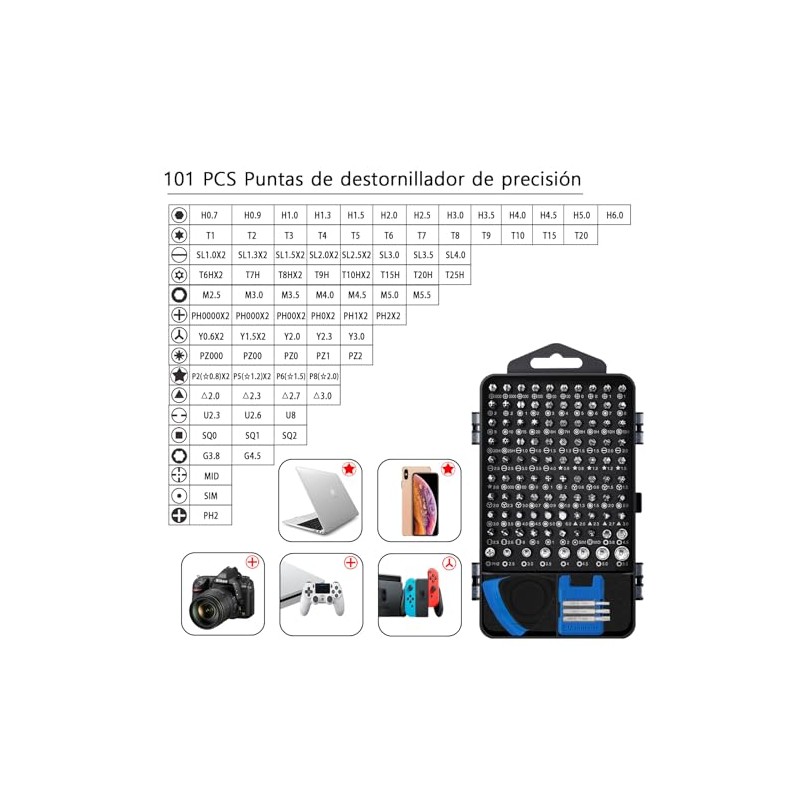 KIROGILY Juego de Desarmadores 130 en 1, para Phone, Laptop,