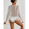 Bsubseach Crochet Tops for Women Long Sleeve Beach Swimsuit Coverup