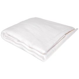 Nuit des Vosges 2072839 Aubin Molton saugfähiger Kissenschoner mit mit Gummis an den Enden für Nackenrolle/Baumwolle Weiss 22 x 160 cm