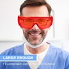 EZGO Dental Lab Safety Glasses, Red Goggle Eyewear, Anti-Fog Protective