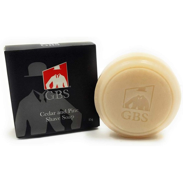 G.B.S 97% Men's Cedar & Pine Shave Soap –All Natural Shave Soap for Men- Creates a Rich Lather Foam for Ultimate Wet Shaving Experience (Cedar and Pine)