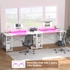 Armocity Computer Desk with LED Lights, 55 Inch Desk with