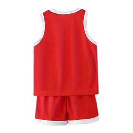 MTTYYD Kids Basketball Jerseys 23# for Kids Sports Tank Top and Shorts Boys Girls 2-14 Years RED-120