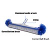 Poolvio Professional 17.5" Floor & Wall Pool Cleaning Brush with
