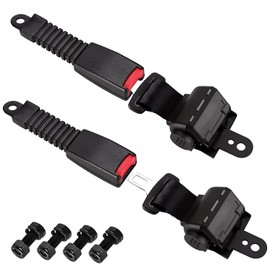 LEAPGOMAX Golf Cart Seat Belts Retractable 47.64" Universal Seat Belts for Golf Cart EZGO TXT RXV, Yamaha, Club Car, UTV, ATV(2 Sets)