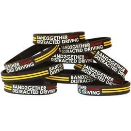 SayitBands One Hundred (100) of Band Together Against Distracted Driving Wristband Bracelets