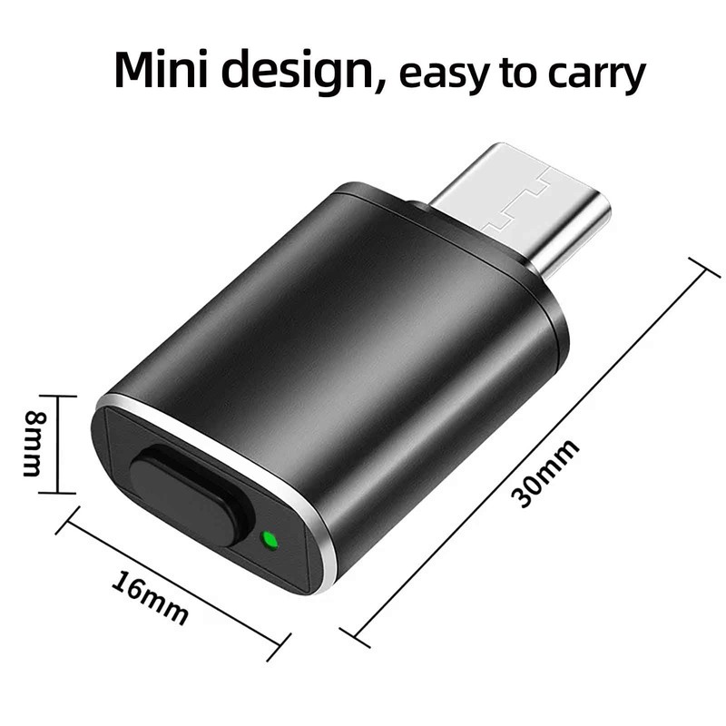 Sisyphy Mouse Jiggler USB C Port, Undetectable Mouse Emulator Auto
