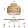Rattan Ceiling Light Fixture，3 Style Options Boho Flush Mount Ceiling