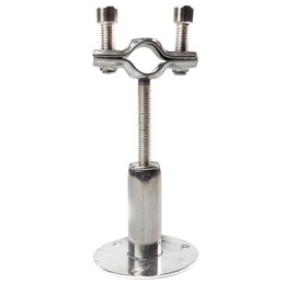 JENSWILL 2PCs Wall Mount Ceiling Pipe Support 304 Stainless Steel Adjustable Ceiling Pipe Bracket Clamp Pipe Straps Fit for Dia 19mm 1/2 inch Pipe Tube with Screws