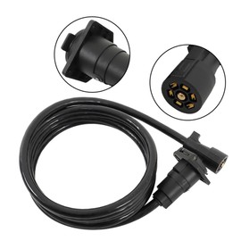 GXYWADY 7-Way 7-Pin Trailer Extension Cord-12FT 7 Blade Trailer Plug Extension Double Prongs Connector