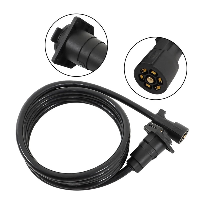 GXYWADY 7-Way 7-Pin Trailer Extension Cord-12FT 7 Blade Trailer Plug