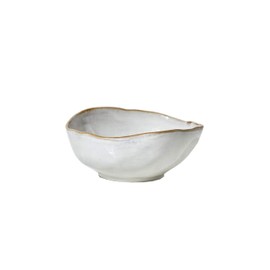 Serene Spaces Living - tazón pequeño de cerámica esmaltada con borde última intervensión, centro de mesa para bodas clásico, eventos, mide 6 pulgadas de largo, 5.5 pulgadas de ancho, 2.7 pulgadas de