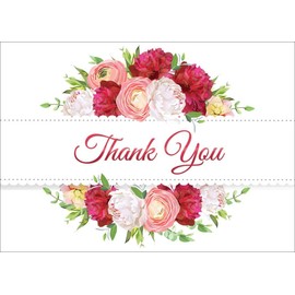 Heartfelt Thanks - Thank You Greeting Cards - Blank - KJV Scripture - (Box of 12)