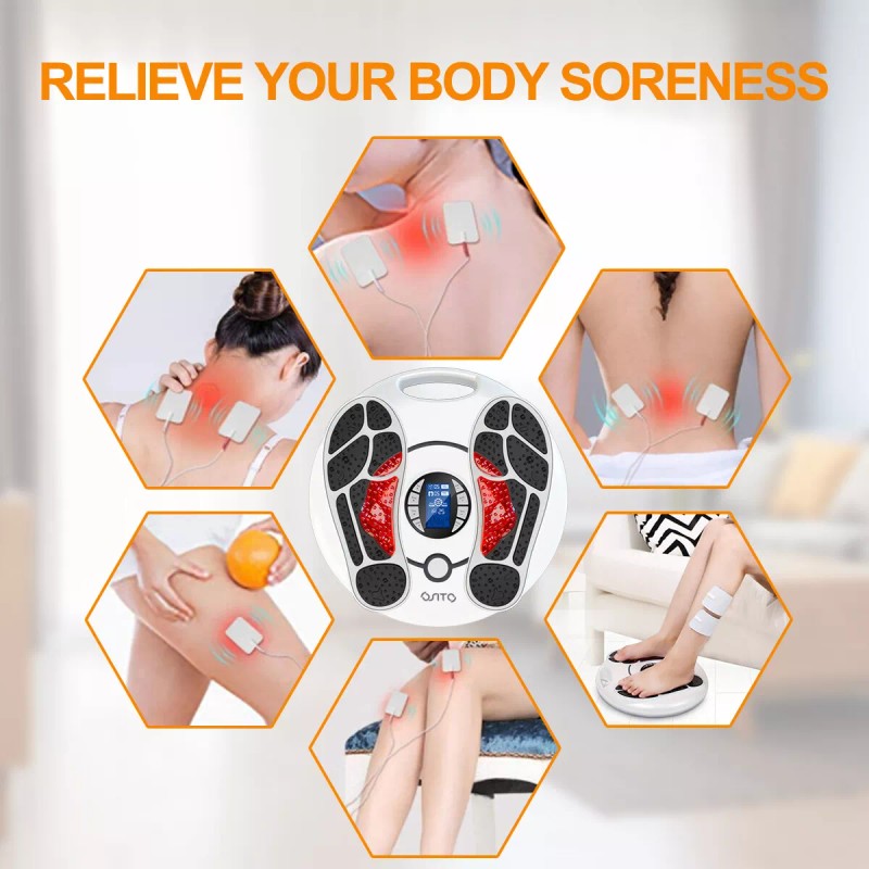 OSITO TENS EMS Foot Circulation Massager Machine Legs Blood Booster