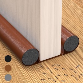 Guardapolvo para Puerta,Cubre Polvo para Puerta 37in,Burlete para Puerta con Bloqueo de Ruido/Viento/Insectos,Doble Borde,Tira de Sellado Atrapa Polvo para Puerta,Protector de Puertas Casa (Marrón)