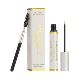 SHIGERU Lash and Brow Natural Oil-Free Growth Serum, Japanese Salon Formula for Longer, Thicker, Fuller Appearing Lashes – 5ml