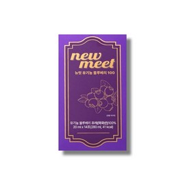 New Meet Organic Blueberry Puree Anthocyanin 20ml 14 packs 1 box / 뉴밋 유기농 블루베리 퓨레 안토시아닌 20ml 14포 1박스