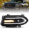 Bingbingmotor Halogen Headlights Assembly Compatible with Dodge Charger 2015-2023 Headlamp