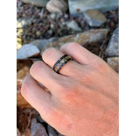 Adreamz 8mm Tungsten Carbide Camo Hunting Ring for Men Real Tree and Outdoor Camouflage Wedding Band 11