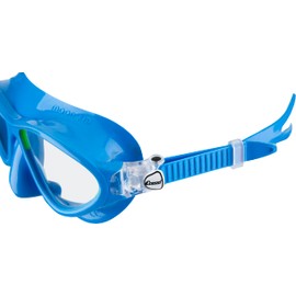 Cressi Kids Moon Snorkeling Mask, Blue/Lime, 5-10 Years