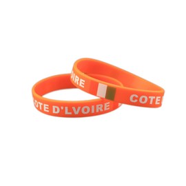 Evankin Forest Country Flag Unisex Silicone Bracelet Rubber Sports Fashion Wristband(Cote d'Ivoire,one size)