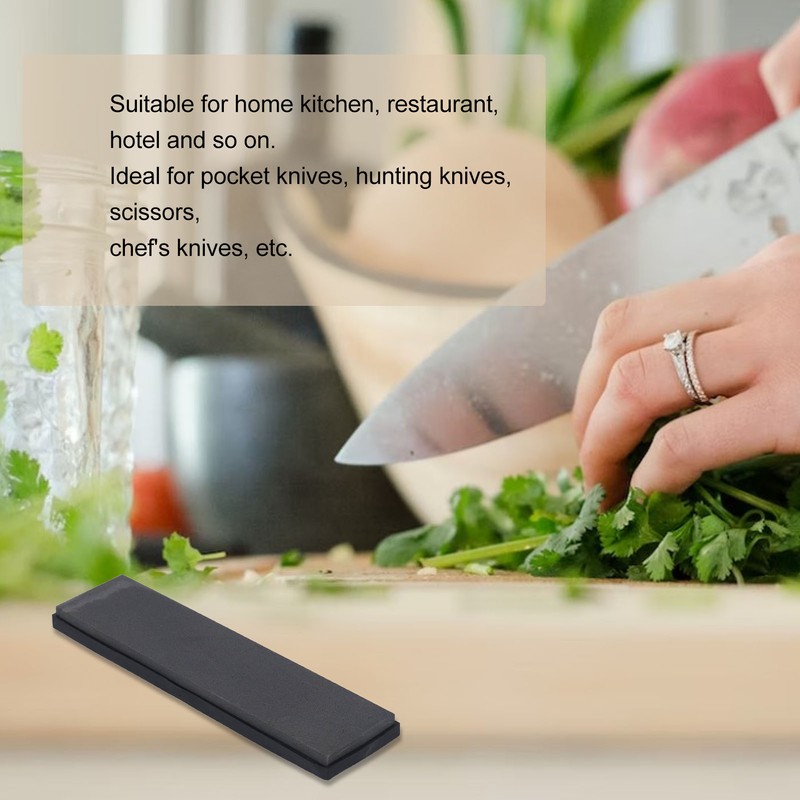 Knife Sharpening Stone with Rubber Base 800 Grit Professional Robust