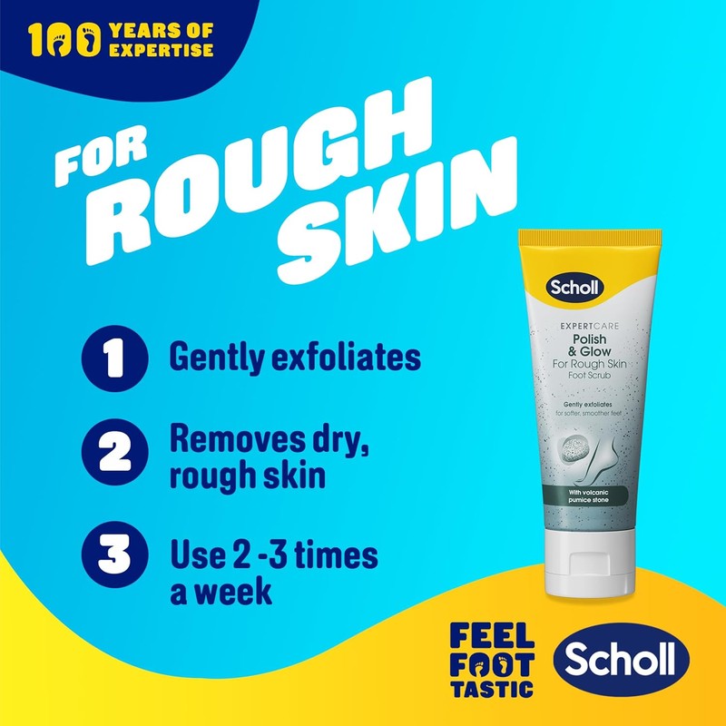 Scholl Expertcare Polish & Glow for Rough Skin Foot Scrub