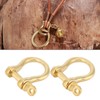 Sunicon 2pcs Metal D-Ring Pure Brass Anchor Shackle Pure Brass