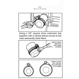 High Performance Chain Type Oil Filter Chain Wrench, 140 mm Diameter Adjustable Tool, 52 Knots and Double Chain Wrench for Repair of Car Oil Filters