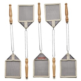 Kings County Tools Old-Fashioned Fly Swatter | 5-Pack | Wire Frame with Wooden Handle | Strong Mesh | Sewn Edges | Take Out Pesky Pests Effectively Unlike Plastic | Made in France