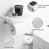 Hoimpro Brushed Silver Aluminum Toilet Paper Holder with White Natural