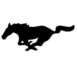 Oracal 651 FORD "Mustang LOGO"  BUY 2 & GET 1 FREE Decal Vinyl Horse Windshield Emblem