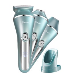 RSCX-9612 3 in 1 Women Electric Hair Remover Body Shaver Facial Eyebrow Bikini Trimmer Portable Lady Shaving Devicecolor: Pink