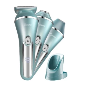 RSCX-9612 3 in 1 Women Electric Hair Remover Body Shaver Facial Eyebrow Bikini Trimmer Portable Lady Shaving Devicecolor: Pink
