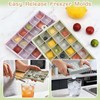 4Pc Silicone Ice Cube Tray with Lid, YUX-DTDSU Ice Cube