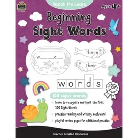 Teacher Created Resources Watch Me Learn: Beginning Sight Words 1-100