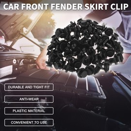 TUCKBOLD Car Front Fender Skirt Clip for Honda CR-V 1997-2020 Durable No.91503SZ3003 | Bumper Push Type Plastic Retainer Rivets Black 50 Pcs