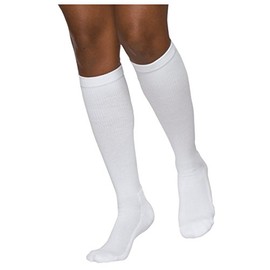 SIGVARIS Men’s Motion Cushioned Cotton 360 Closed Toe Calf-High Socks 20-30mmHg - Black - Large Short