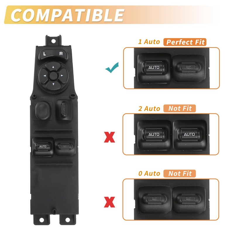 X AUTOHAUX Front Left Driver Side Power Window Switch for