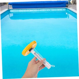 Kisangel 2pcs Inflatable Mattress Thermometer Floating Pool Thermometer Plastic Sturdy Accurate Temp Reading Bath Pool Fish Tank