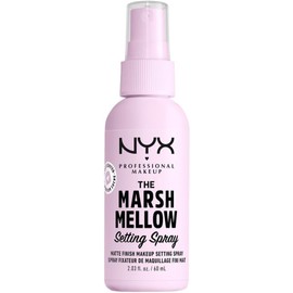 NYX Professional Makeup, Spray fijador de maquillaje 10 en 1 acabado mate, Marshmellow Setting Spray, 60ml. Matifica, suaviza, minimiza poros, prolonga la duración del maquillaje durante 16 horas, fórmula vegana