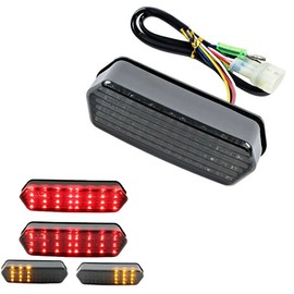 Yibid LED Integrated Tail Light for 2014-2018 Honda Grom MSX 125 Motorcycle, Turn Signal Taillight Brake Stop Running Indicator Sequential Lights for MSX125/SF CBR650F CTX700 CTX700N, Smoke Len