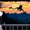 Tokoindah Handgefertigtes Bambuswindspiel aus Naturmaterialien – Auswahl: Drache, Vogel, Eule