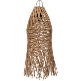 GURU SHOP Coimbra Ceiling Light in Bali Handmade from Natural Material Rattan Model Cream White 50 x 20 x 20 cm Pendant Lights Made of Natural Materials