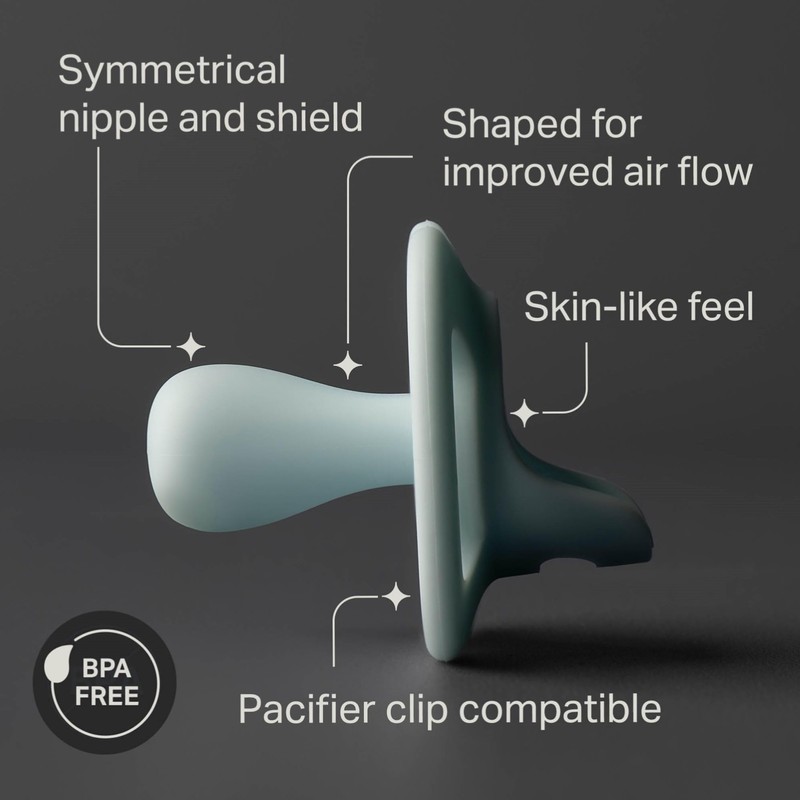 Tommee Tippee Ultra-Light StayPut Pacifier, One-Piece Silicone Design, 0-6m, 4