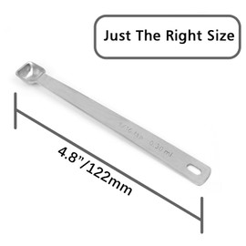 BERYLER 1/16 Teaspoon(1/16 Tsp | 0.33 mL | 0.33 cc | 0.01 oz) Single Measuring Spoon, Small Measuring Spoon Only, Individual Tiny Measuring Spoons, Stainless Steel Mini Measuring Spoons (Square Bowl)